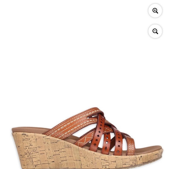 Cali Skechers Cognac Sandals with Luxe Foam - Picture 2 of 14